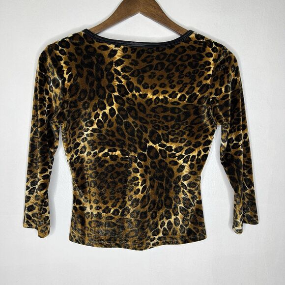 Rave Vintage Y2K Red Bandana Print Sheer V-neck Tie Back Blouse Size Large - Picture 8 of 10